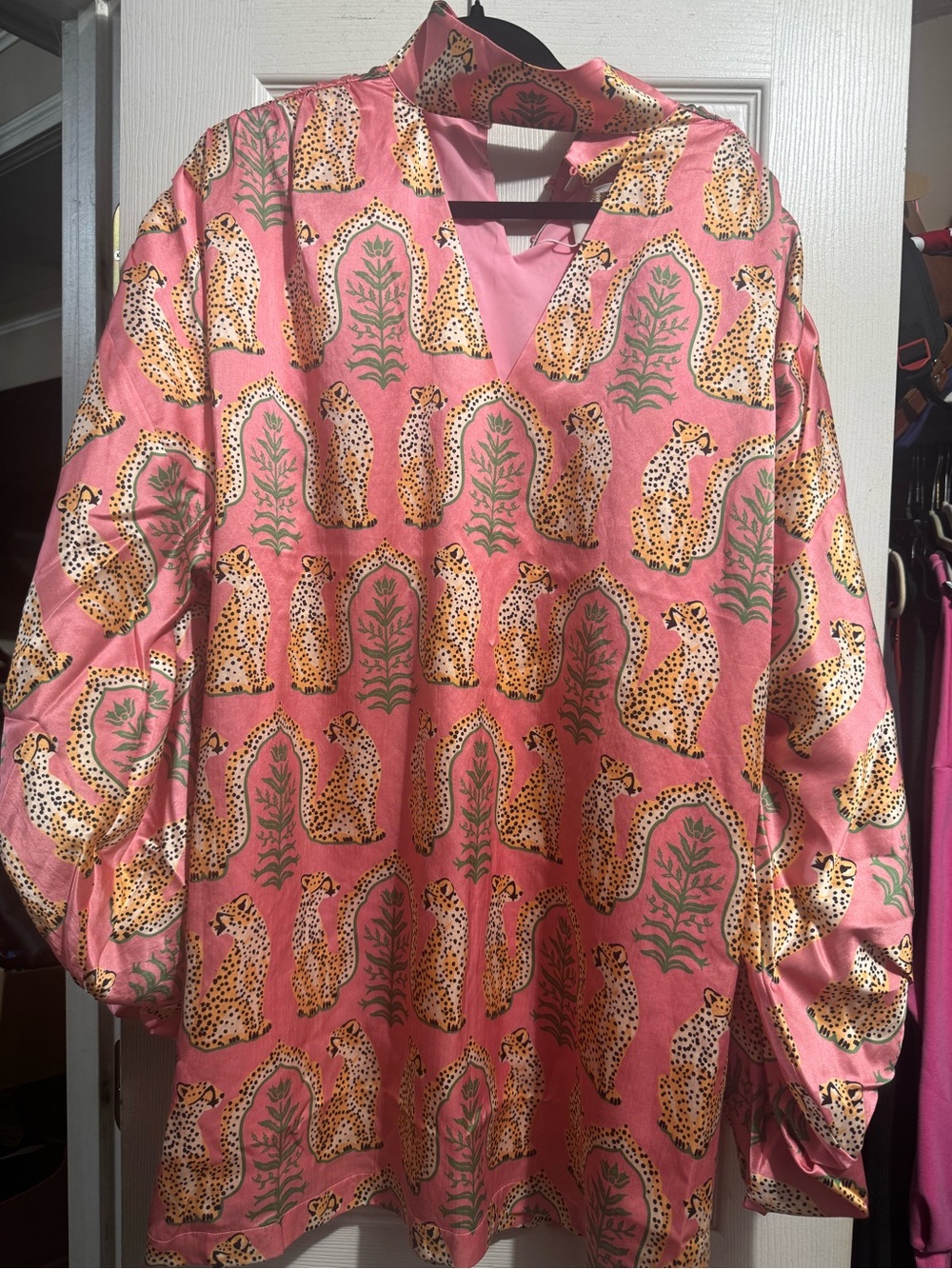 Pink Leopard Print Emily McCarthy size large dress